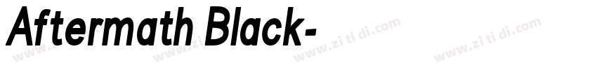 Aftermath Black字体转换